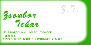 zsombor tekar business card